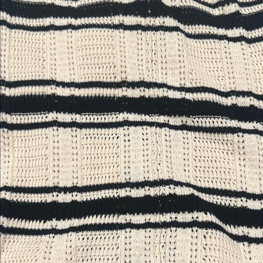Striped Knit Skirt Set - Black and White - Picture 3 of 5